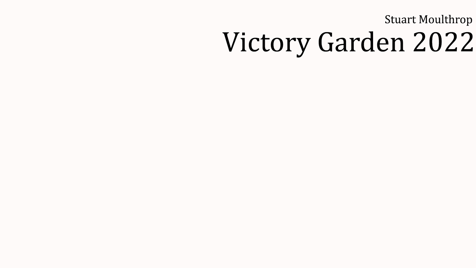 Victory Garden 2022 Title Image